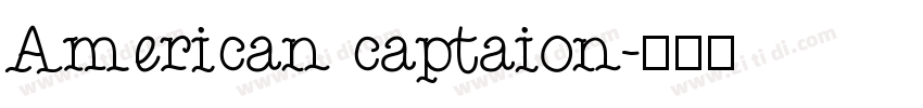 American captaion字体转换